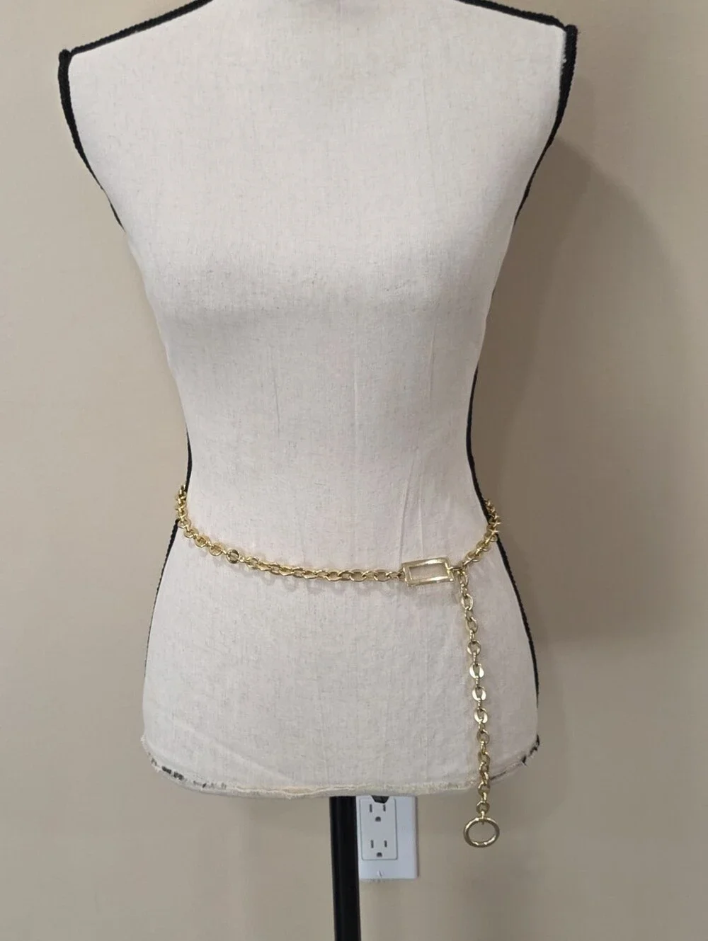 Vintage Gold Tone  Metal Boho  Chain Belt